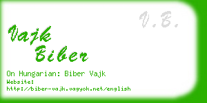 vajk biber business card